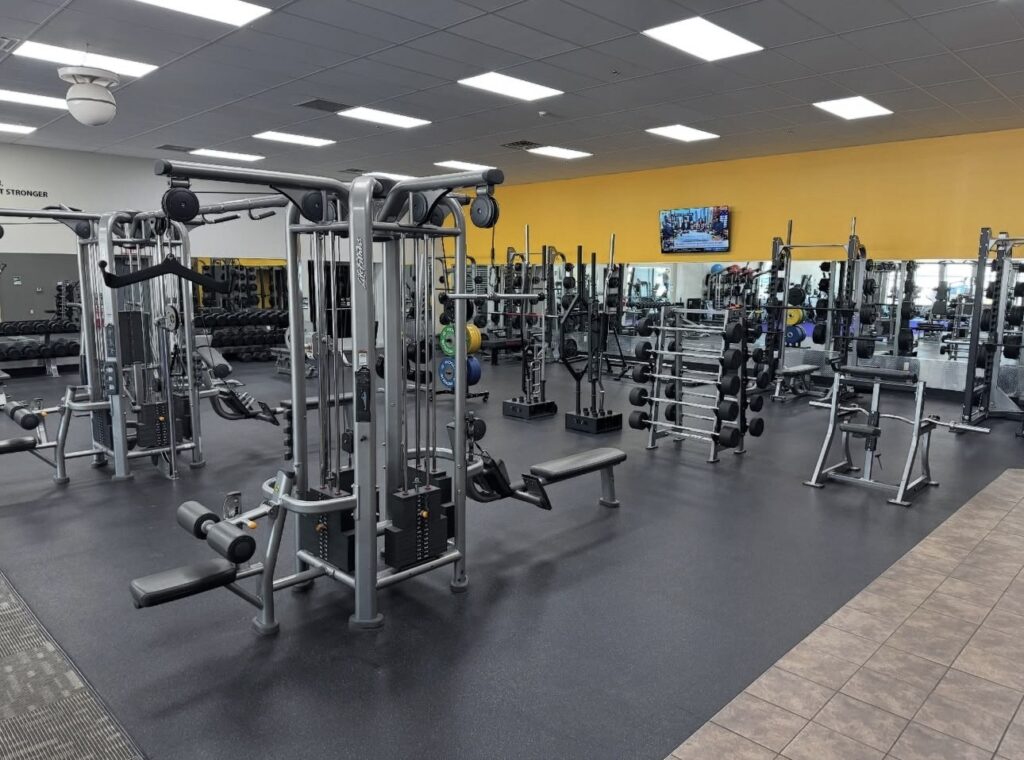 The strength training floor inside 24/7 Fitness Club in Wintersville